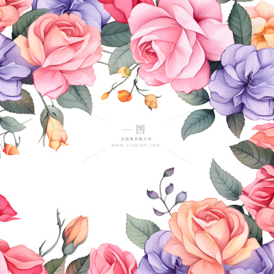 情人节520粉色爱心花浪漫海报素材背景