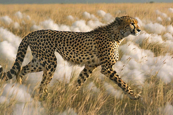 户外活动的猎豹保护动物摄影图