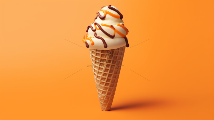 夏日冰淇淋清凉蛋筒甜点摄影图