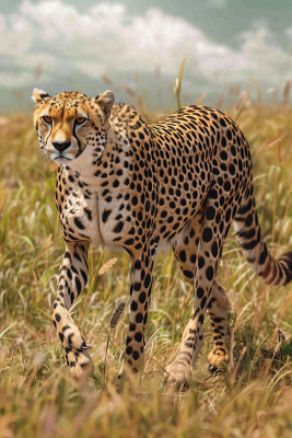 草原上的猎豹国家保护动物非洲摄影图