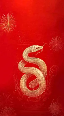 蛇年春节新年背景