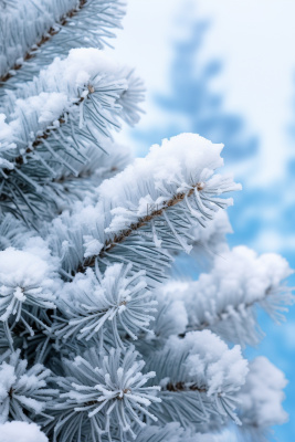 简约雪树蓝色背景 简约雪树蓝色背景