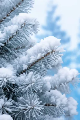 简约雪树蓝色背景 简约雪树蓝色背景