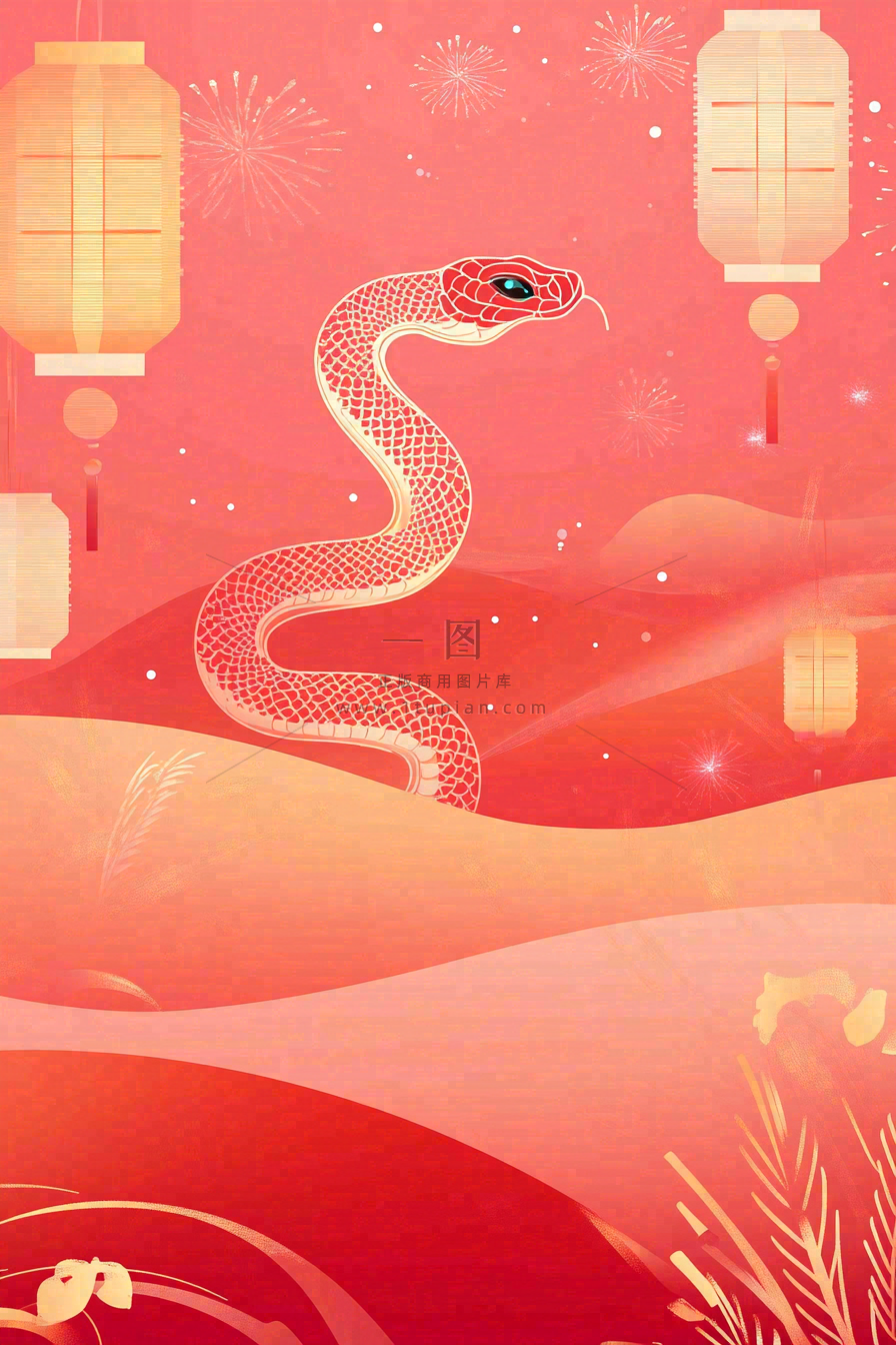 蛇年春节新年背景