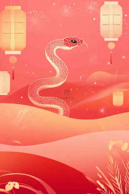 蛇年春节新年背景