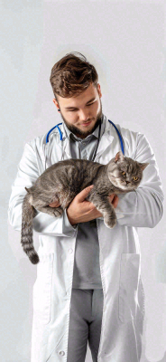 萌宠宠物医院医生抱着猫咪摄影图背景 萌宠宠物医院医生抱着猫咪摄影图背景