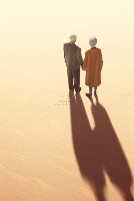 复古老人温馨意境传统海报背景 复古老人温馨意境传统海报背景