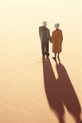 复古老人温馨意境传统海报背景 复古老人温馨意境传统海报背景