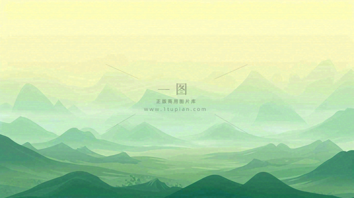 绿色延绵山脉意境国风 绿色延绵山脉意境国风