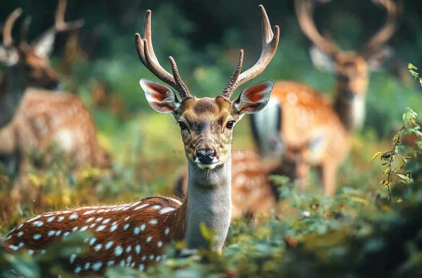 鹿动物山间草原的鹿摄影图 鹿动物山间草原的鹿摄影图
