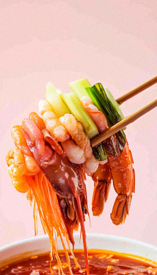 凉拌钵钵鸡水煮美食摄影图