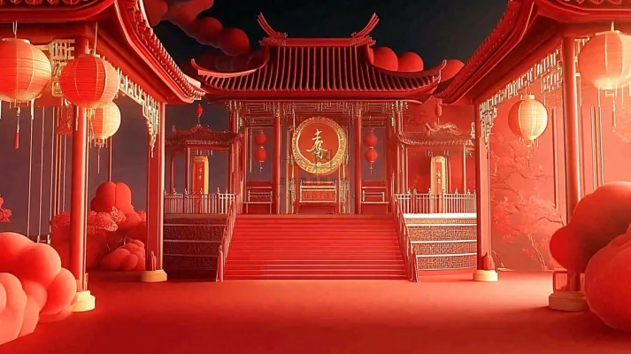 年货节促销电商背景