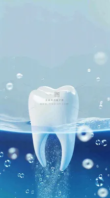 牙医牙科牙齿清洁美白插画背景
