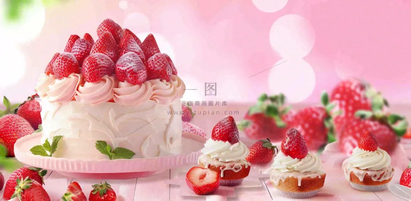 面包蛋糕甜点美食摄影图