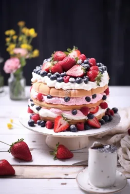 小蛋糕水果蛋糕下午茶美食甜点摄影图