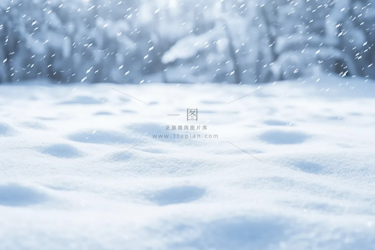 冬季下雪天白雪覆盖大地美景摄影图