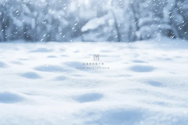 冬季下雪天白雪覆盖大地美景摄影图