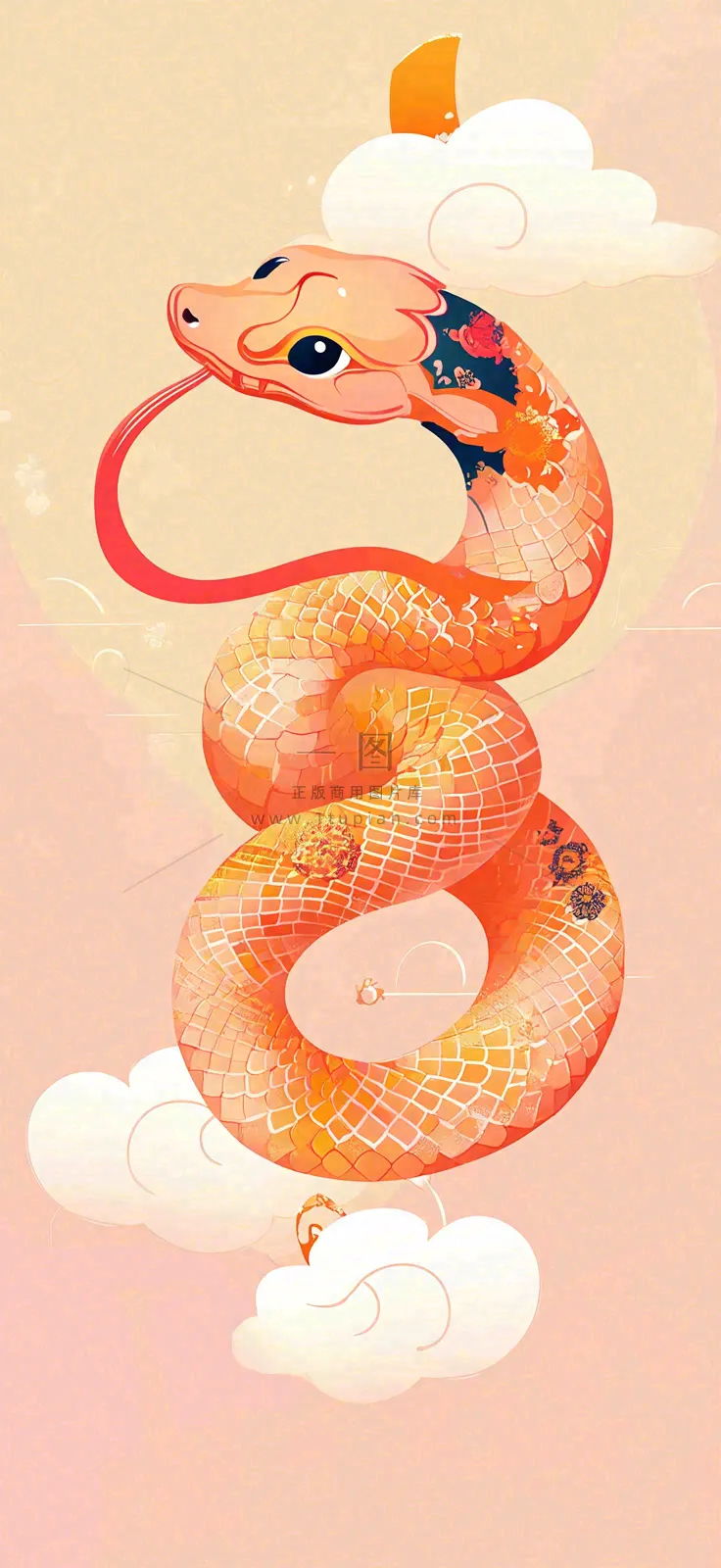 蛇年春节新年背景