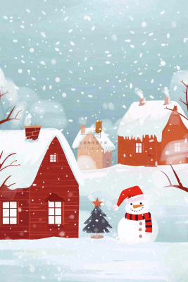 冬天白雪覆盖寒冷唯美雪景大寒插画背景 冬天白雪覆盖寒冷唯美雪景大寒插画背景