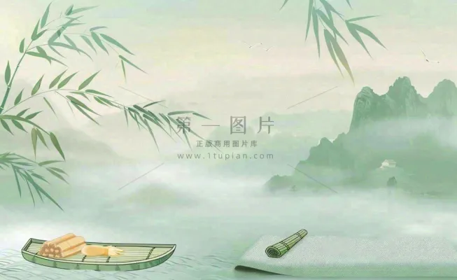 中国风古风山水画泛舟山竹青山清明端午时节清雅国画水墨画插画背景 中国风古风山水画泛舟山竹青山清明端午时节清雅国画水墨画插画背景