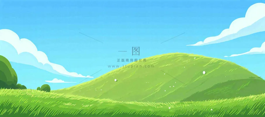 蓝天白云绿植草坪,小草树木清新,春天夏天阳光 蓝天白云绿植草坪,小草树木清新,春天夏天阳光