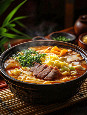 麻辣烫美食烫菜摄影图