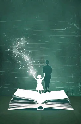 灯光黑板书本知识阅读教师节背景