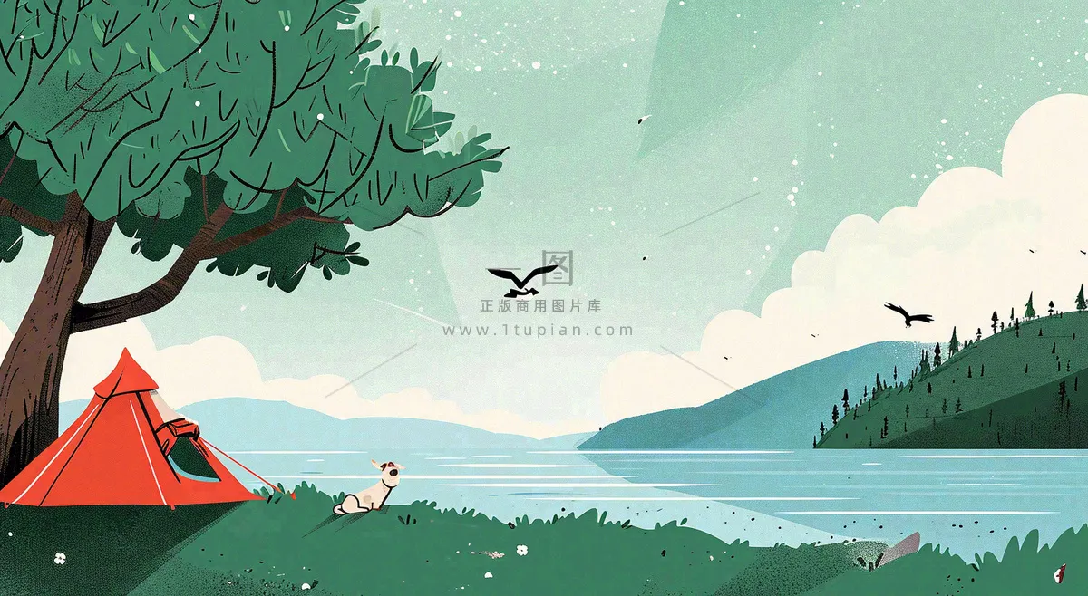 郊外旅行郊游草地露营玩耍,春天春游野营