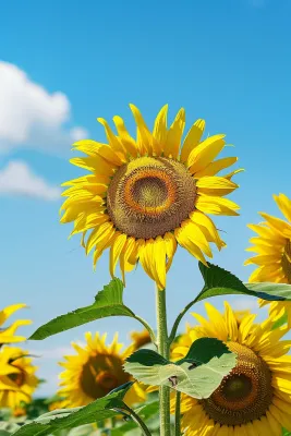 向日葵向阳鲜花摄影图