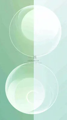 清新渐变背景前的彩色圆球,时尚 清新渐变背景前的彩色圆球,时尚