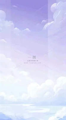 蓝紫色天空白云清新浪漫落日海上倒影 蓝紫色天空白云清新浪漫落日海上倒影