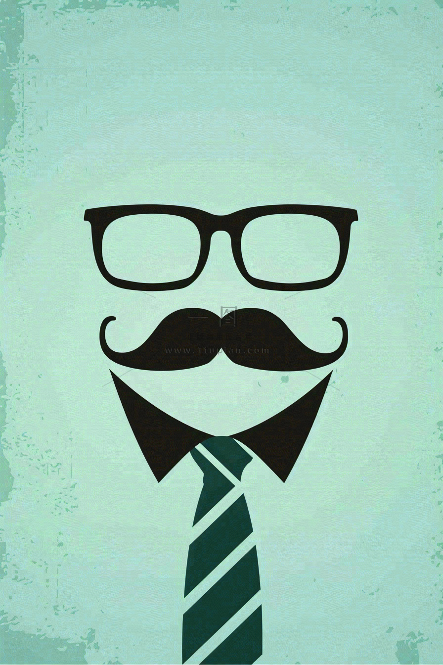 父亲节创意表情卡通男性插画背景