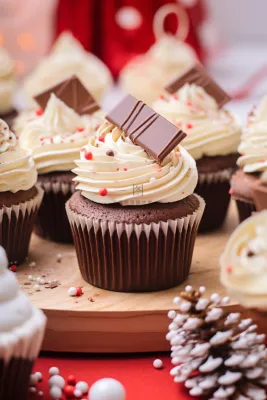 巧克力纸杯蛋糕奶油节日甜点摄影图 巧克力纸杯蛋糕奶油节日甜点摄影图