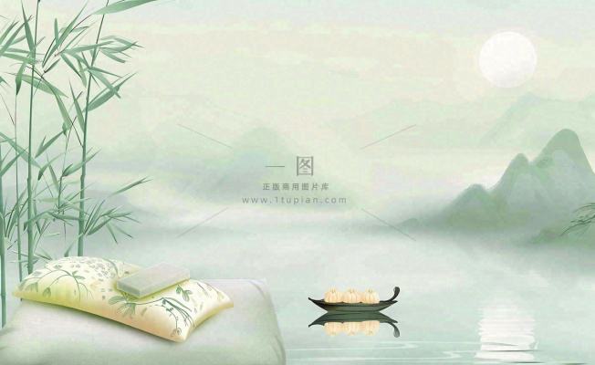 中国风古风山水画泛舟山竹青山清明端午时节清雅国画水墨画插画背景 中国风古风山水画泛舟山竹青山清明端午时节清雅国画水墨画插画背景