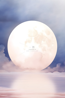 简约极简渐变月亮背景 简约极简渐变月亮背景