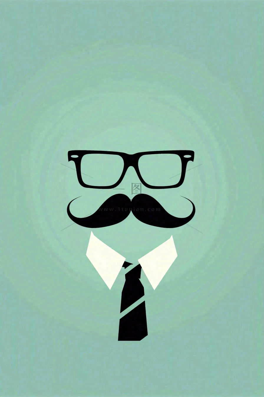 父亲节创意表情卡通男性插画背景