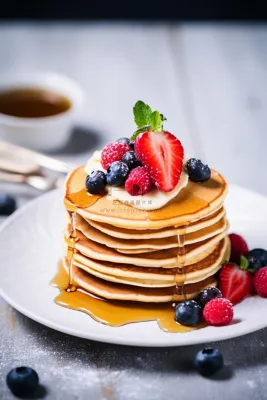 水果松饼甜点美食摄影图