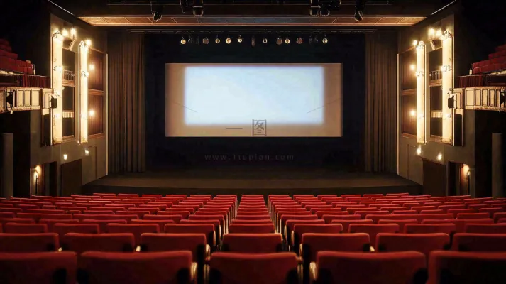 豪华电影院观影厅场景摄影图