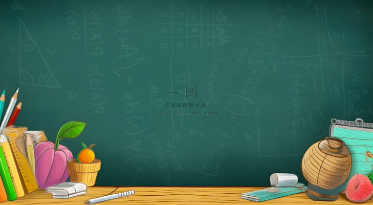 学校黑板作业背景