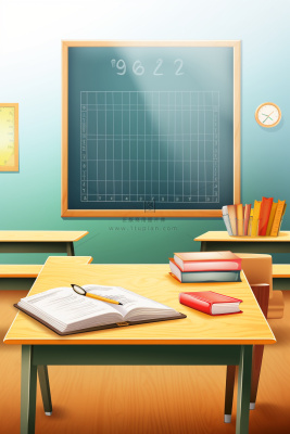 讲台教室黑板学校背景