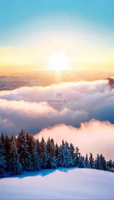 冬季夕阳晚霞雪山山林立冬小寒大寒小雪摄影图 冬季夕阳晚霞雪山山林立冬小寒大寒小雪摄影图