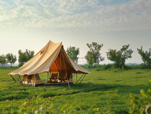 户外露营山顶帐篷云海摄影图