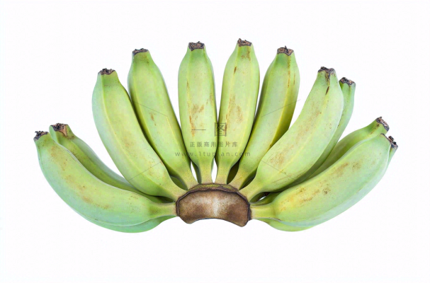 绿色香蕉青香蕉水果摄影图