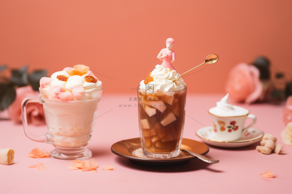 奶油奶茶饮料下午茶美食甜点摄影图 奶油奶茶饮料下午茶美食甜点摄影图