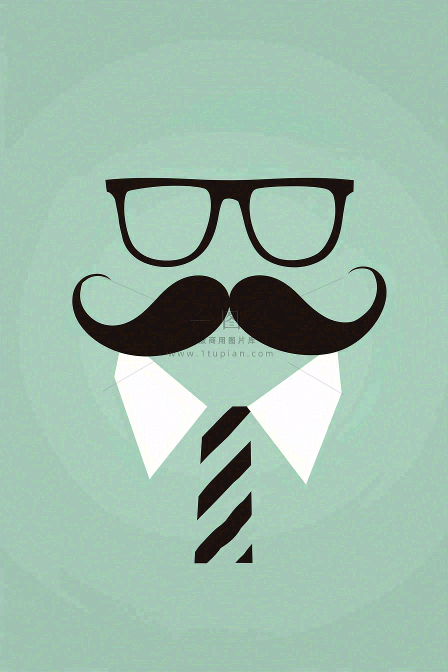 父亲节创意表情卡通男性插画背景