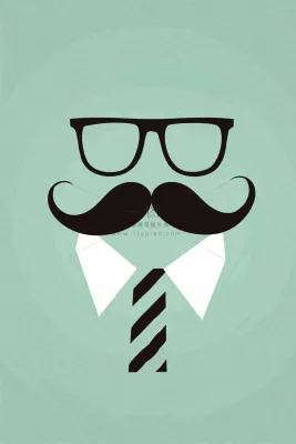 父亲节创意表情卡通男性插画背景 父亲节创意表情卡通男性插画背景