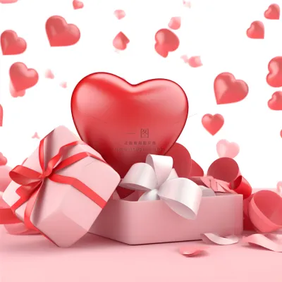 情人节520粉红礼物礼盒爱心浪漫海报素材背景 情人节520粉红礼物礼盒爱心浪漫海报素材背景