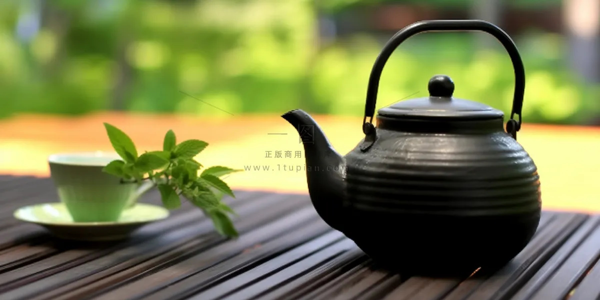茶壶植物自然意境背景