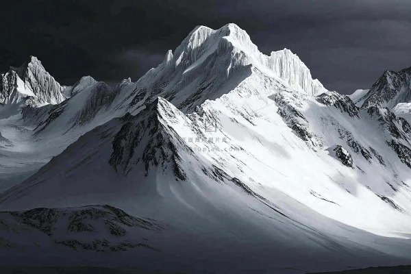 高原高山雪山风光风景摄影图