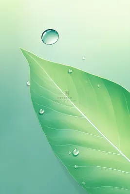 简约清新渐变黄绿色树叶纹理背景 简约清新渐变黄绿色树叶纹理背景